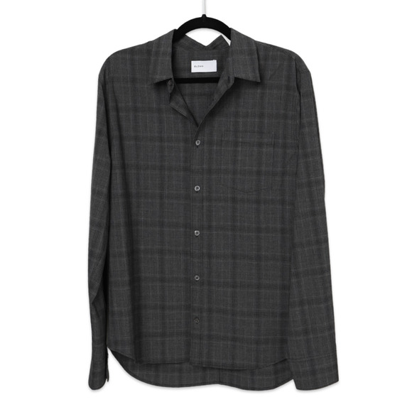 BLDWN Men's Black and Gray Plaid Button-up Shirt - New - Size Medium - Picture 1 of 2